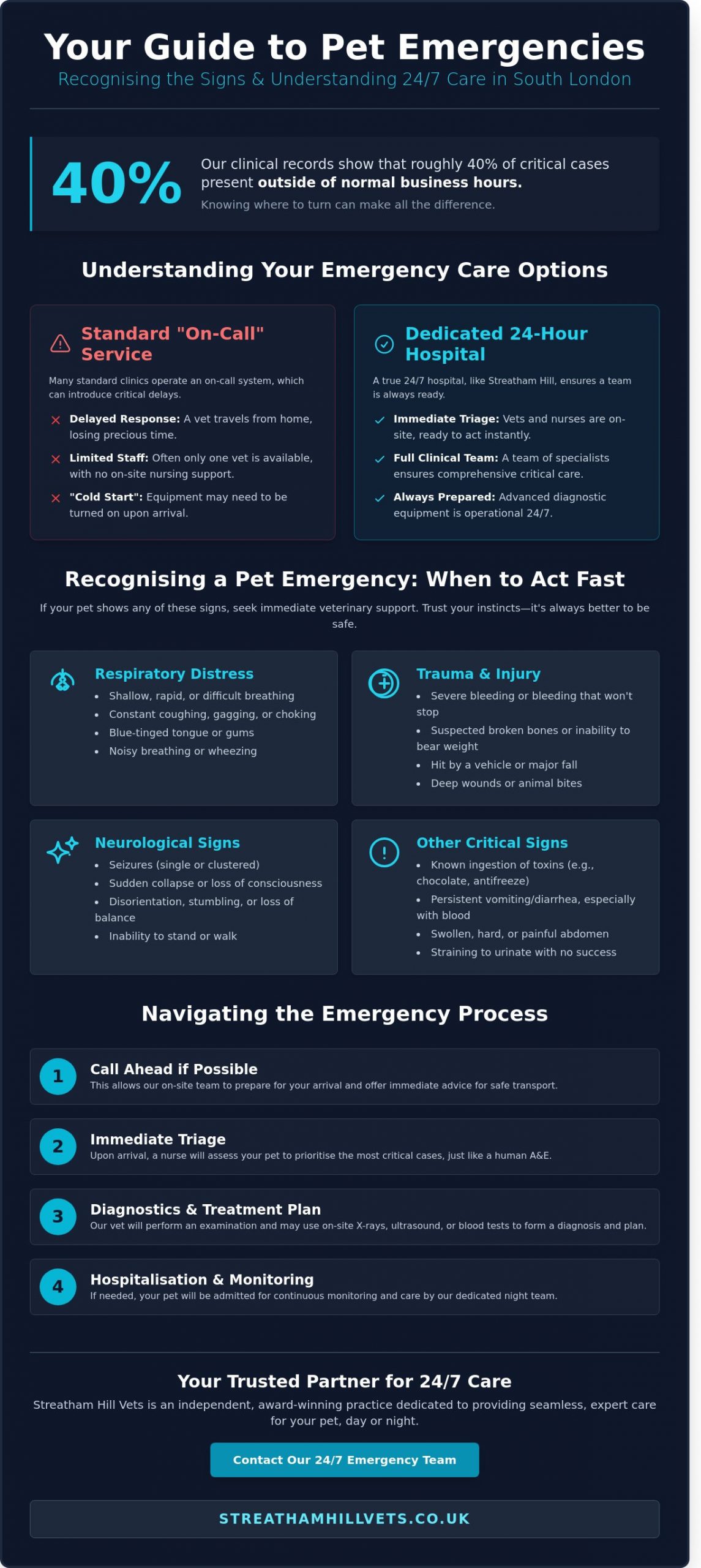 24/7 Vet Care in South London: Your Complete Guide to Emergency Support - Infographic