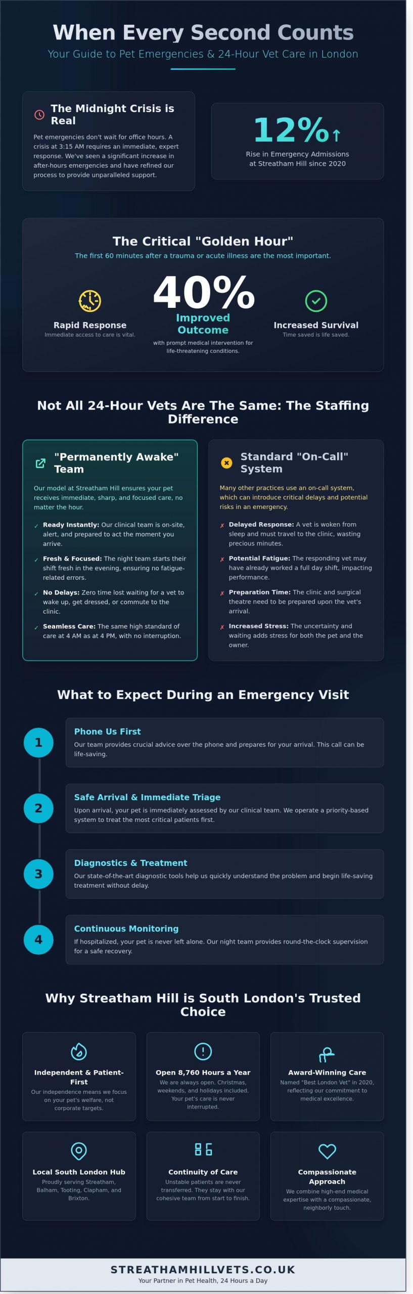 24 Hour Vet London: Your Guide to Emergency Pet Care in Streatham - Infographic
