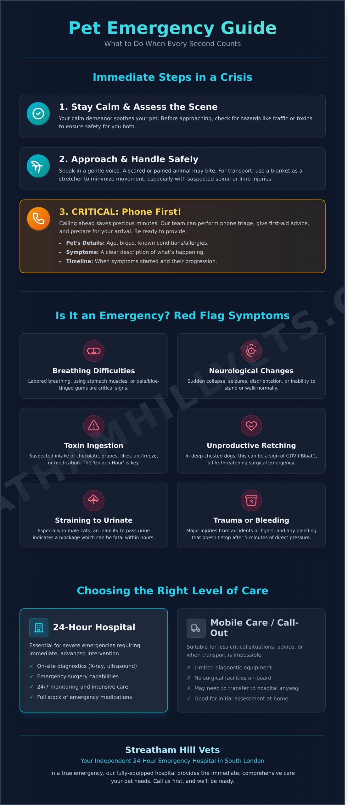 Emergency Vet Near Me: Your Guide to 24/7 Urgent Care in South London (2026) - Infographic