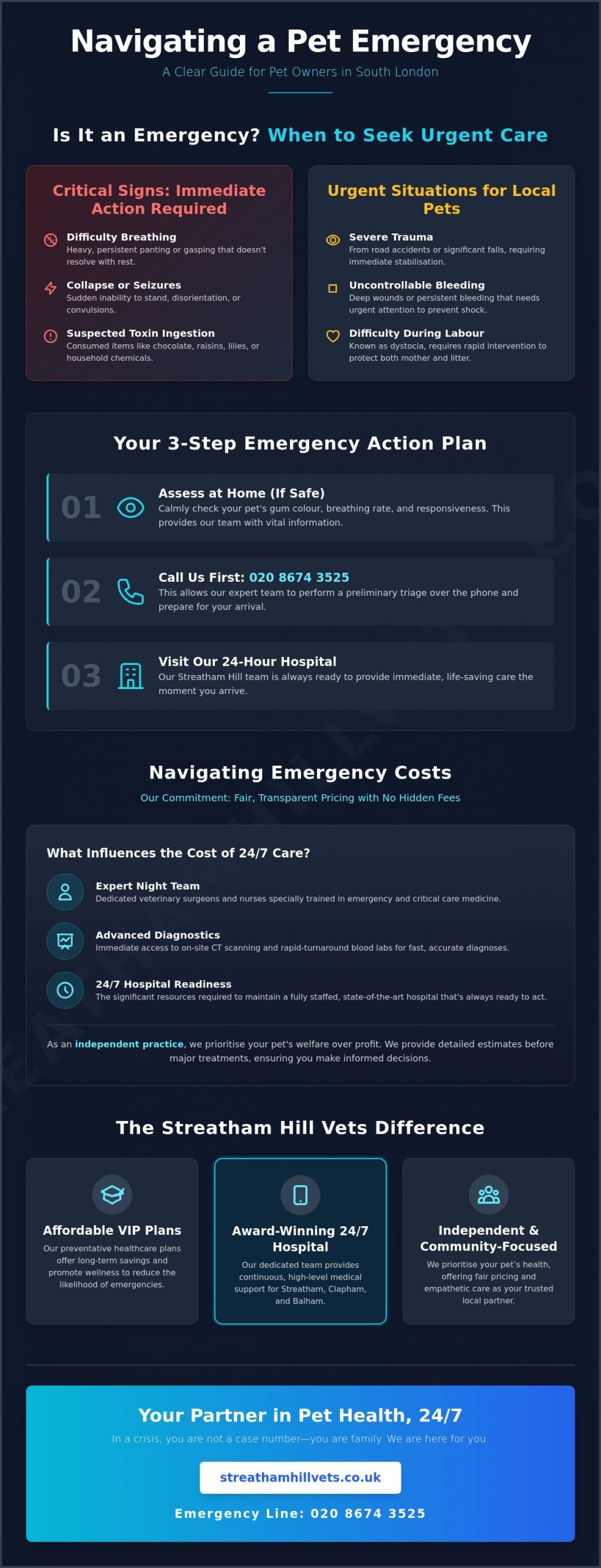 Affordable Emergency Vet in South London: 24/7 Reassuring Care in 2026 - Infographic