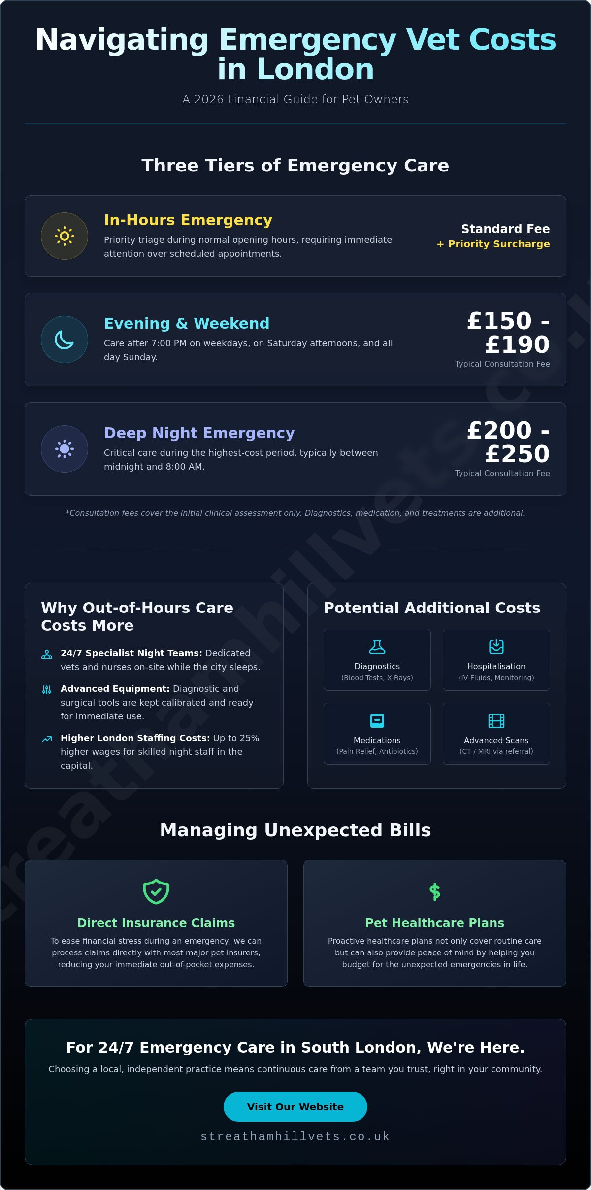 Emergency Vet Costs in London: A 2026 Price Guide for Pet Owners - Infographic